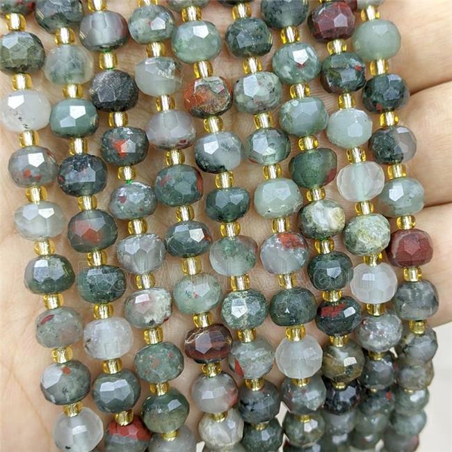 African Bloodstone Beads Faceted Rondelle