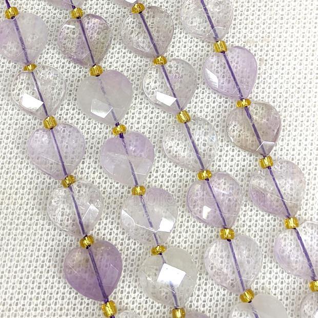 Natural Ametrine Heart Beads Faceted