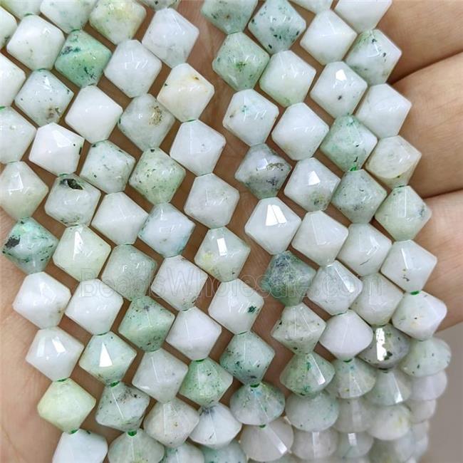 Natural Kiwi Chrysocolla Beads Bicone Green