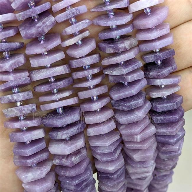 Natural Chinese Lepidolite Heishi Beads Purple