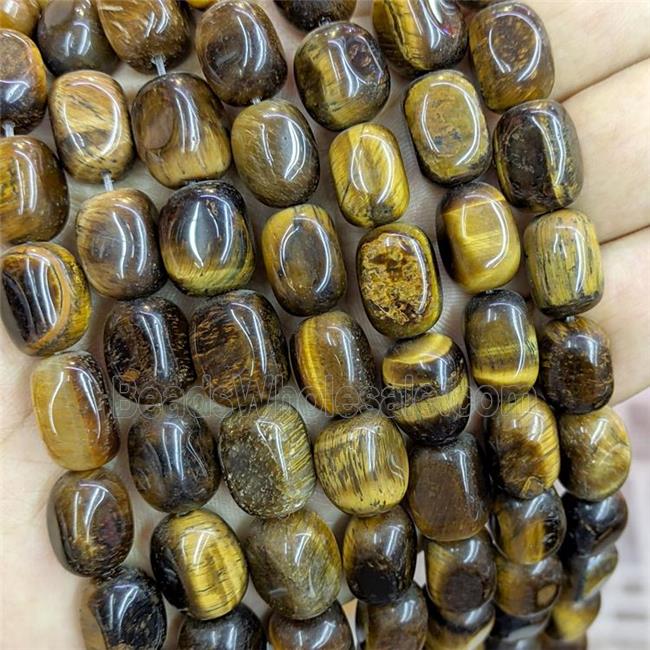 Natural Tiger Eye Stone Nugget Beads Freeform