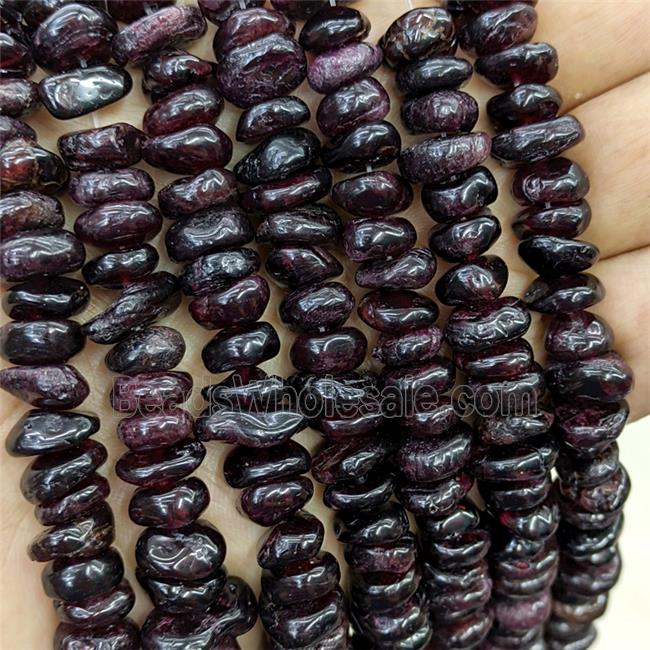 Natural Garnet Chip Beads Darkred Freeform