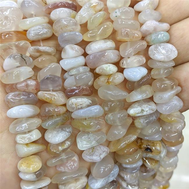 Natural Sakura Cherry Agate Beads Chips Freeform