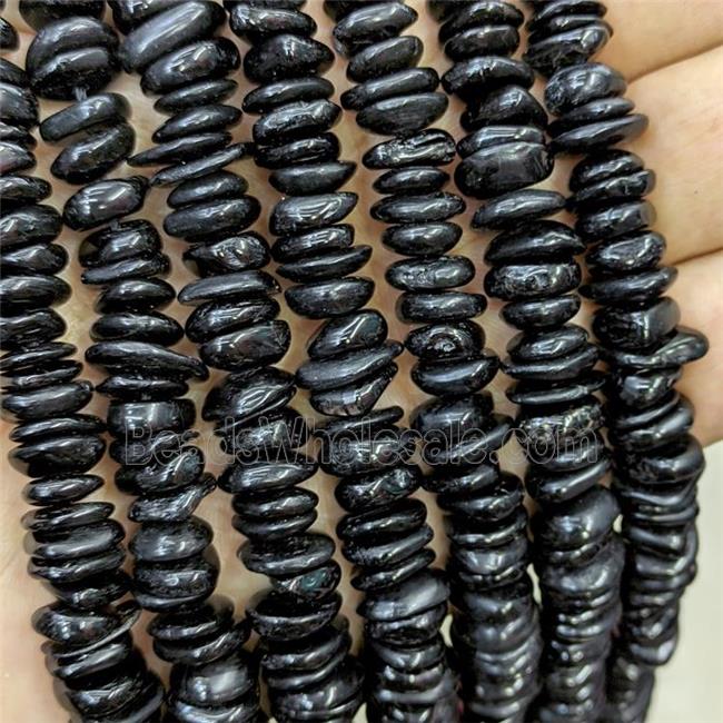 Natural Black Hypersthene Chips Beads Freeform