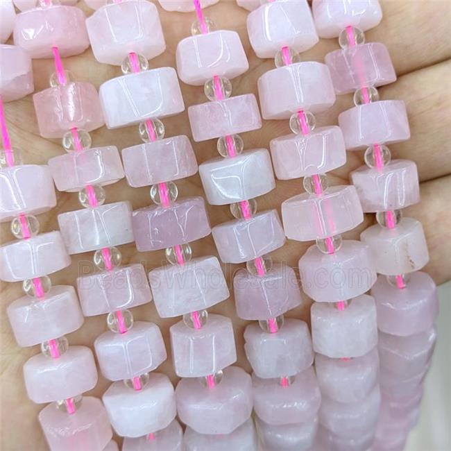 Natural Pink Rose Quartz Heishi Beads
