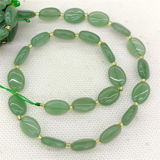 Natural Green Aventurine Oval Beads
