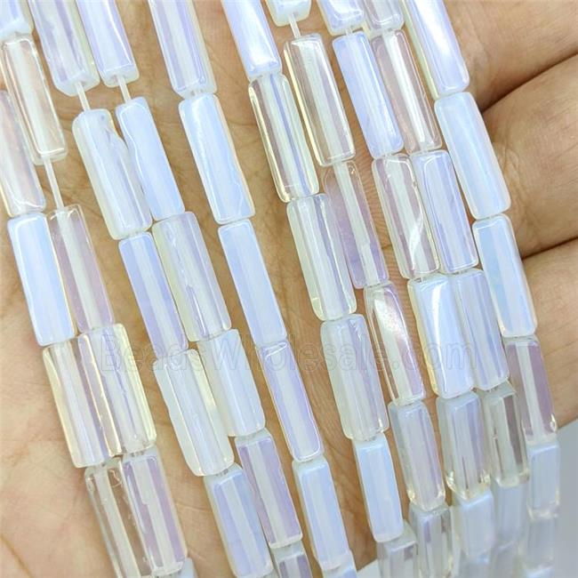 White Opalite Beads Cuboid