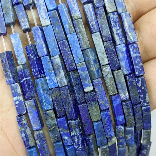Natural Lapis Lazuli Beads Cuboid Blue