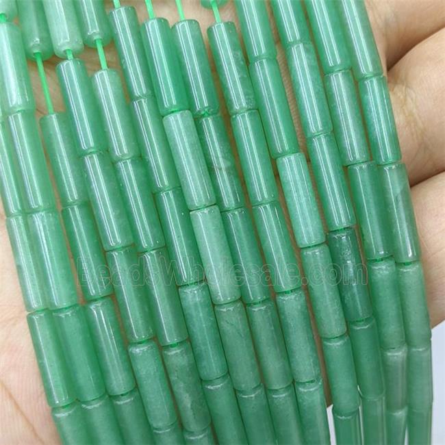 Natural Green Aventurine Tube Beads