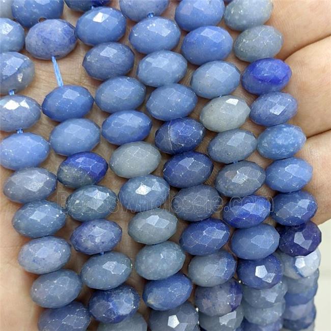 Natural Blue Aventurine Beads Faceted Rondelle