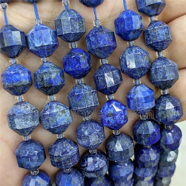 Natural Blue Lapis Lazuli Bullet Beads