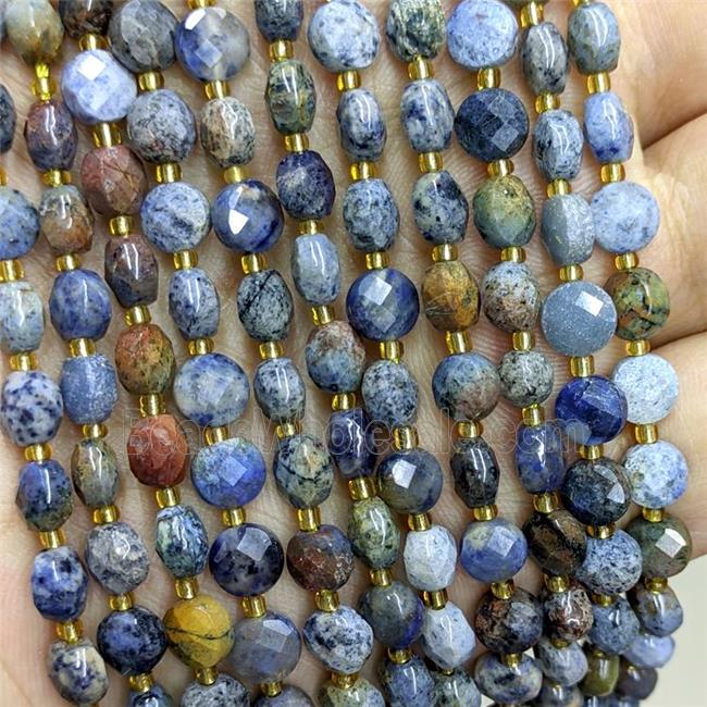 Natural Sunset Dumortierite Beads Blue Faceted Coin