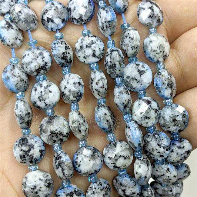 Marble Beads Faceted Coin