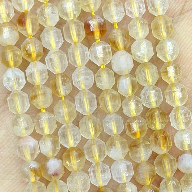 Natural Yellow Citrine Beads Prism