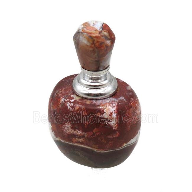 red Mexican Crazy Agate perfume bottle charm without hole
