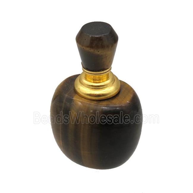 yellow Tiger eye stone perfume bottle charm without hole
