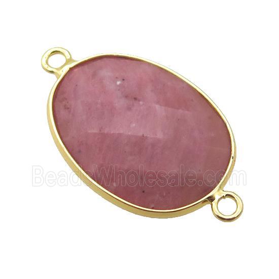 Rhodonite oval connector