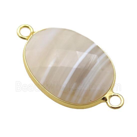 Botswana Agate oval connector