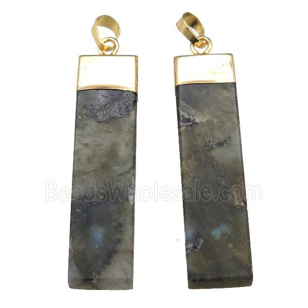 Labradorite rectangle pendant
