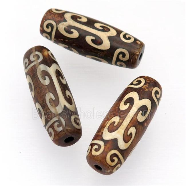 tibetan DZi Agate barrel beads