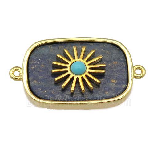 Lapis Lazuli rectangel connector