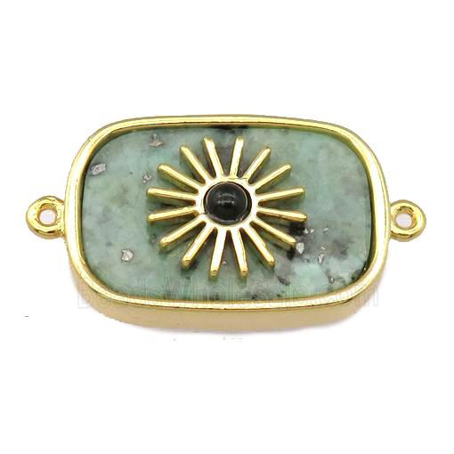 African Turquoise rectangle connector