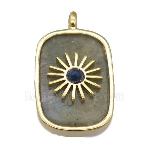 Labradorite rectangle pendant