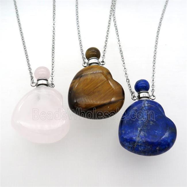 mix Gemstone perfume bottle Necklace