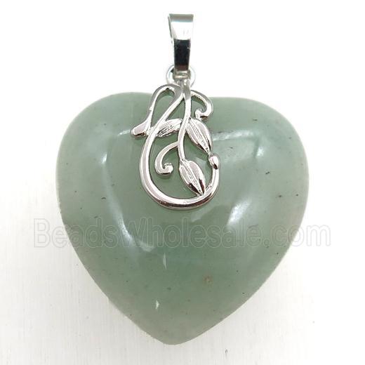 green aventurine heart pendant