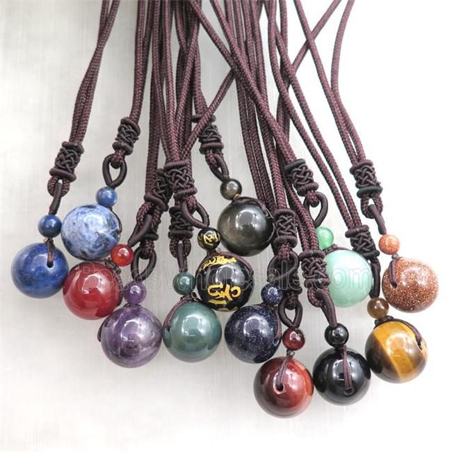 mixed gemstone necklace