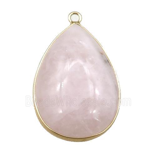 Rose Quartz teardrop pendant