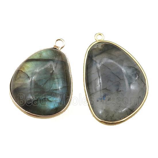 Labradorite teardrop pendant