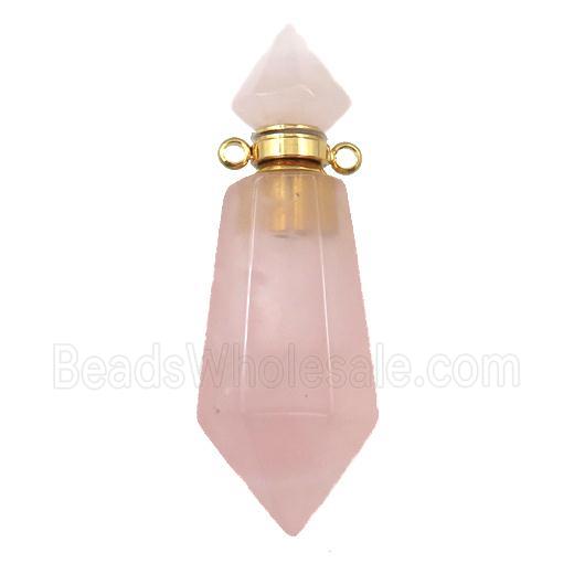 Rose Quartz perfume bottle pendant