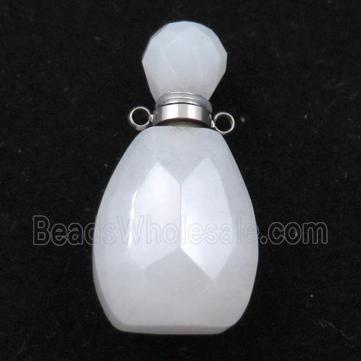 white Jasper perfume bottle pendant