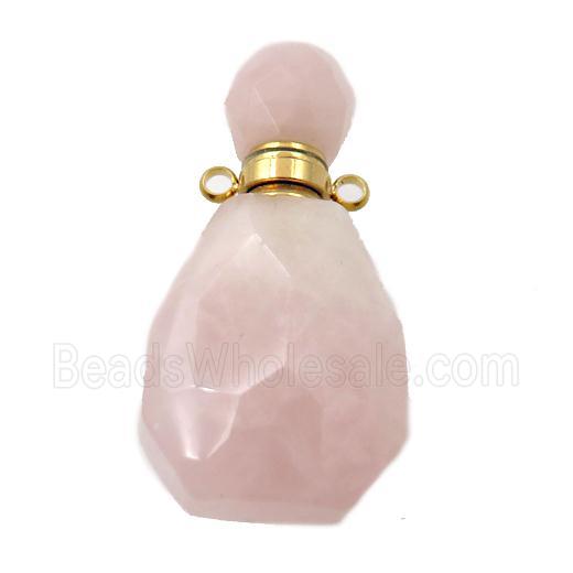 Rose Quartz perfume bottle pendant