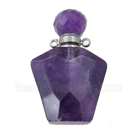 purple Amethyst perfume bottle pendant
