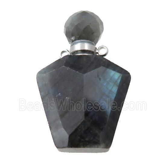 Labradorite perfume bottle pendant