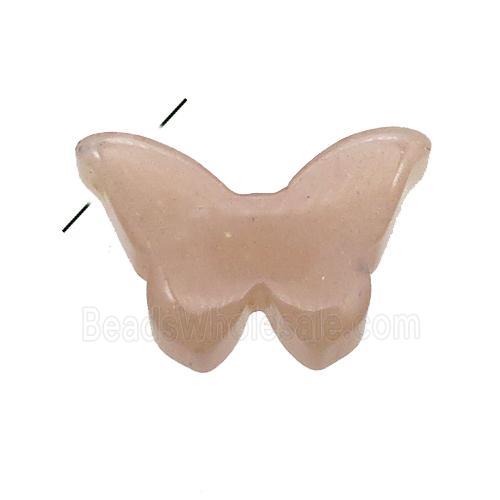 peach moonstone butterfly pendant