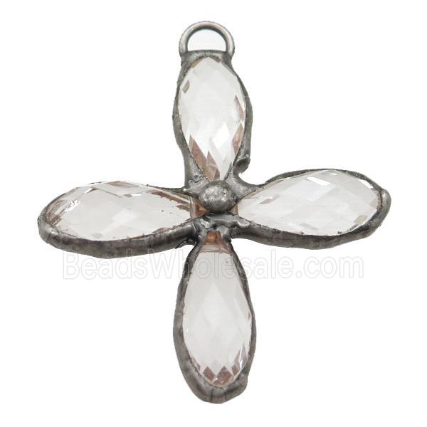 Crystal Glass Cross Pendant