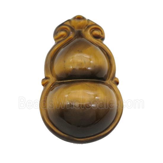 Tiger Eye Stone gourd pendant