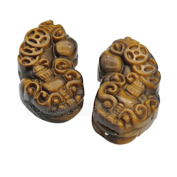 Tiger Eye Stone Pixiu charm pendant