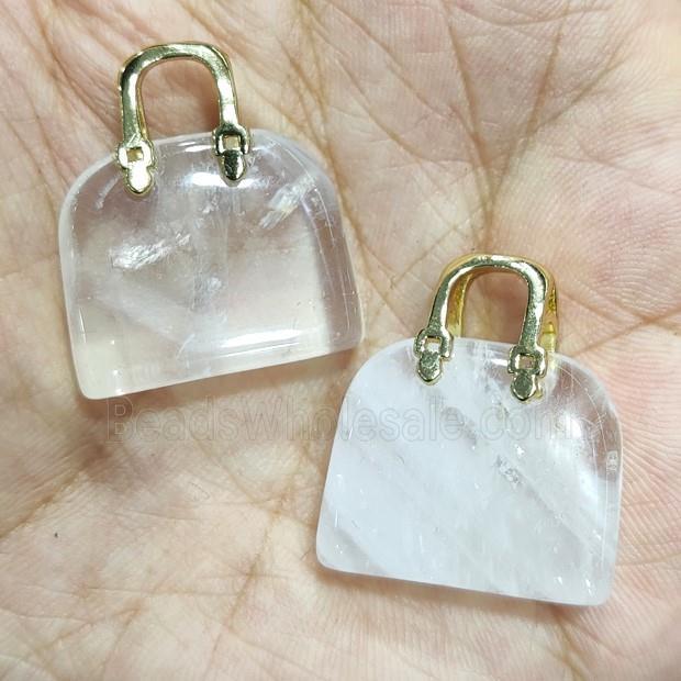 clear Quartz bag pendant