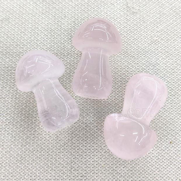 Rose Quartz mushroom charm without hole
