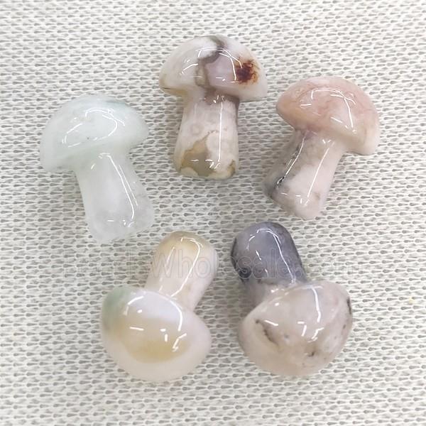 cherry agate mushroom charm, no hole