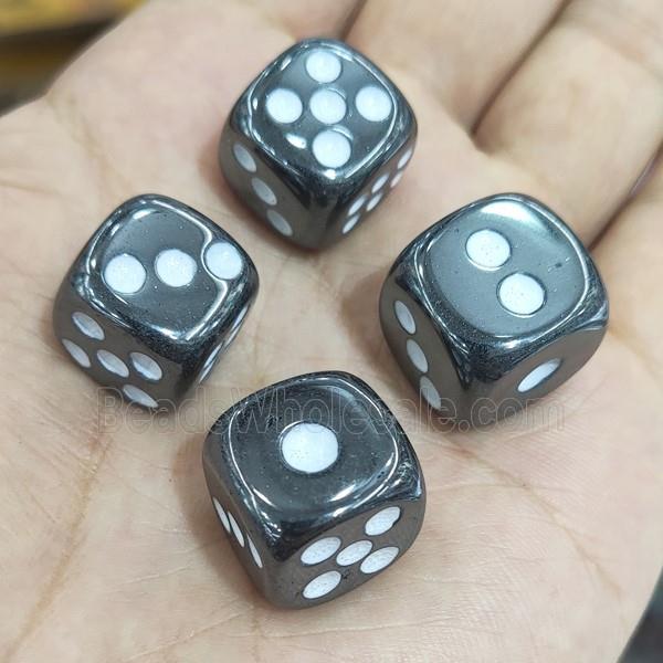 Black Hematite Cube Dice