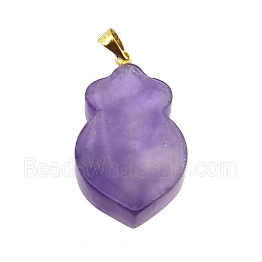 Purple Amethyst Shield Pendant