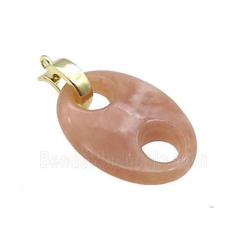 Peach Sunstone Pignose Pendant