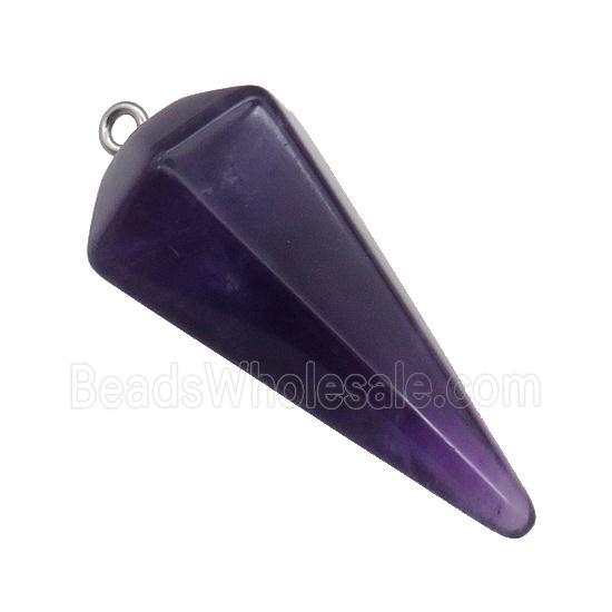 Purple Amethyst Pendulum Pendant