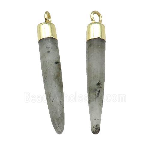 Labradorite Bullet Pendant Gold Plated