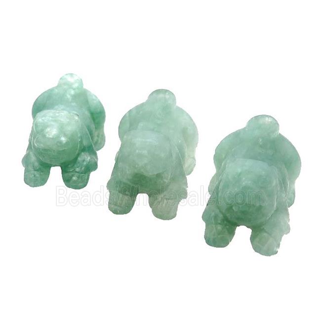 Natural Green Quartz Dog No Hole